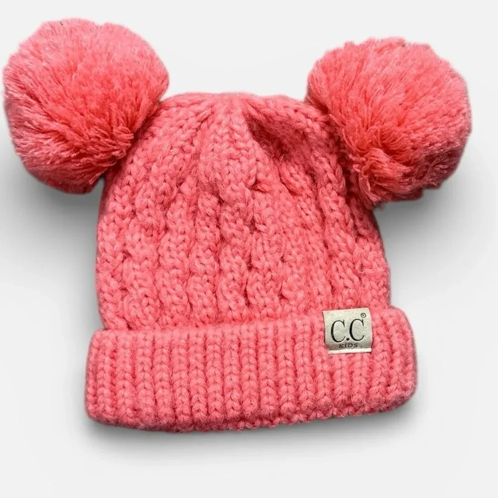 C.C. Orange Knit Toddlers Winter Beanie